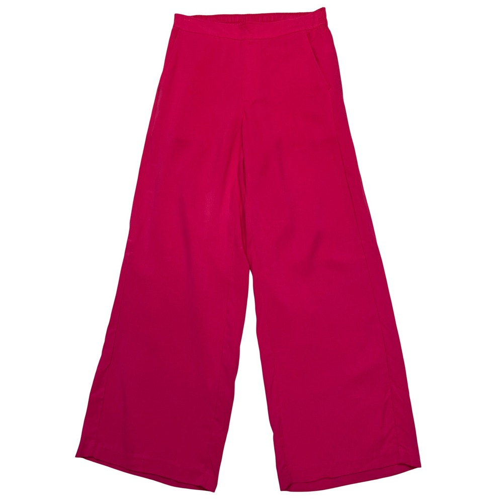 Old Navy Playa Magenta Pink Wide Leg Comfort Waist Flowy Trouser Pants Size M